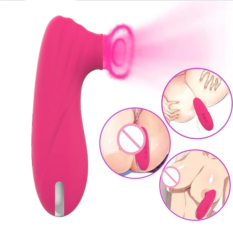 Kraftfull klitoris sucker vibrator klitoris bröstvårtan suger tungan vibrerande muntlig slickande masturbator vagina sexiga leksaker för vuxna kvinnor