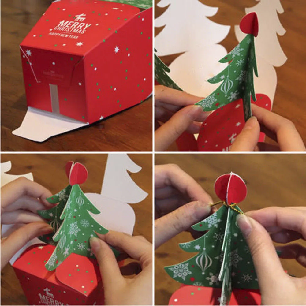 11.5x11.5cm Kerstboom Verpakking Favor Bag Gift Cookie Box Box Apple Dozen Met Bells Party Decoratie Box Voor Kid