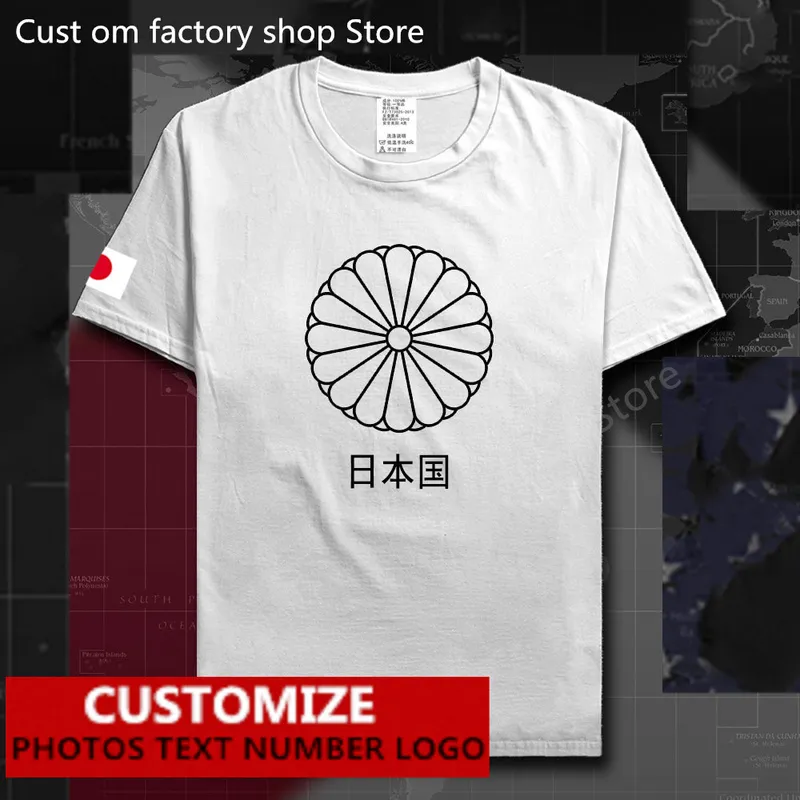 Japan T-Shirt Free Custom Jersey DIY Name Nummer 100 Baumwolle T-Shirts JPN Japanisches Country Streetwear T-Shirt 220620