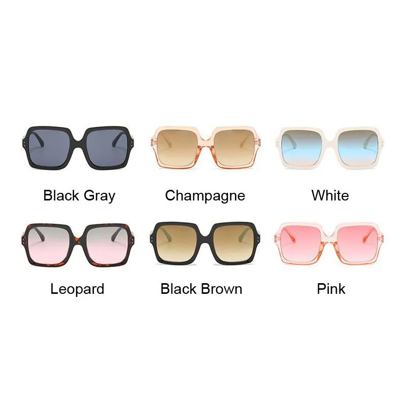 Lunettes de soleil Fashion Vintage Femmes Luxury Square Sun Sun Sun Designer Femme Drauteur Rose Blue Lens 2968