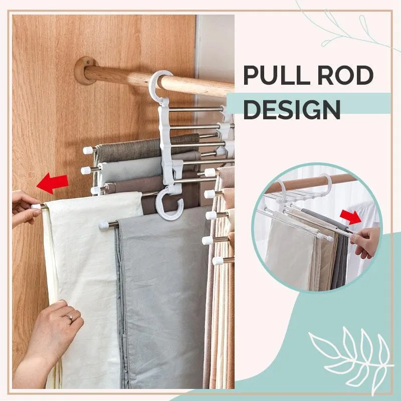 5 em 1 Pant Rack Rack para Organizador Multifuncional de Organizador de Roupas Organizador de Armazenamento de Armazenamento de Armazenamento de Armazenamento