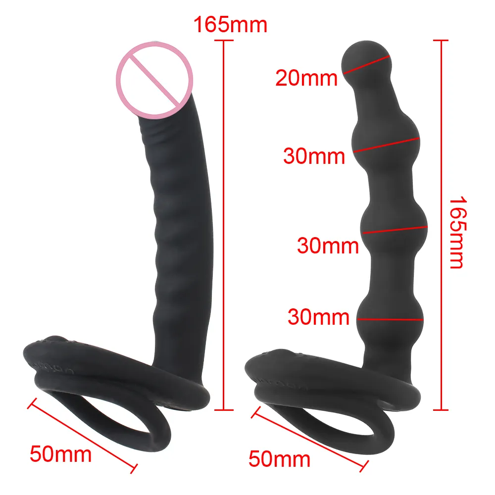 Verzögerung Ejakulation Dildo Vibrator Butt Plug Anal Perlen Penis Ringe 10 Modus Prostata Massage sexy Spielzeug für Männer