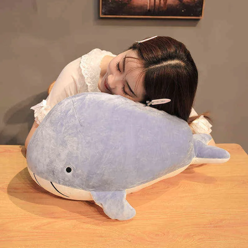 Pc Cm Bella balena giocattoli di peluche Cartoon Animali marini Farcito bambola morbida Simpatico cuscino di squalo bambini Regali di compleanno J220704
