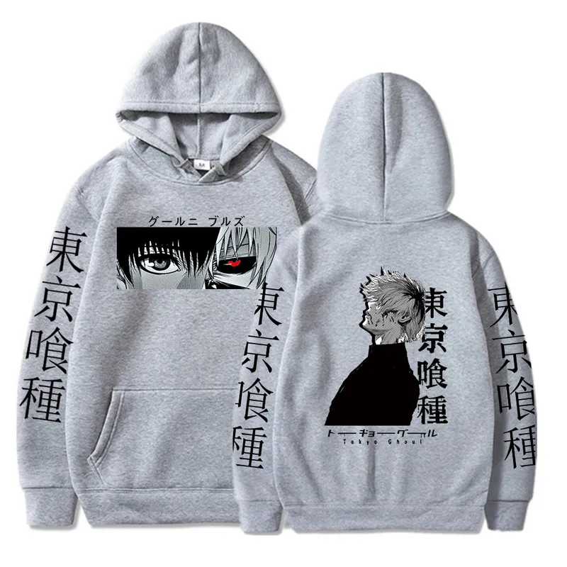 Tokyo Ghoul Anime Hoodie Sulağı Sweatshirts Ken Kaneki Grafik Baskılı Üstler Sıradan Hip Hop Sokak Giyim A220813