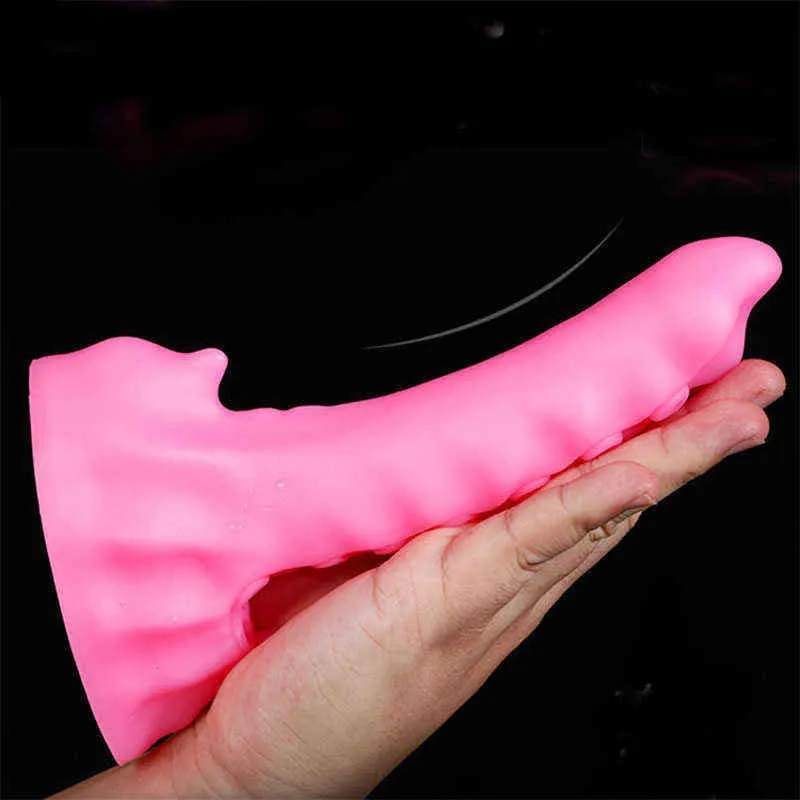 Nxy Dildos Dongs 20cm Octopus Tentacles Penis Realistic Suaction Cup Adult Silicone Anal Plug Monster Dildo Sex Toys for Women Masturbation 220511