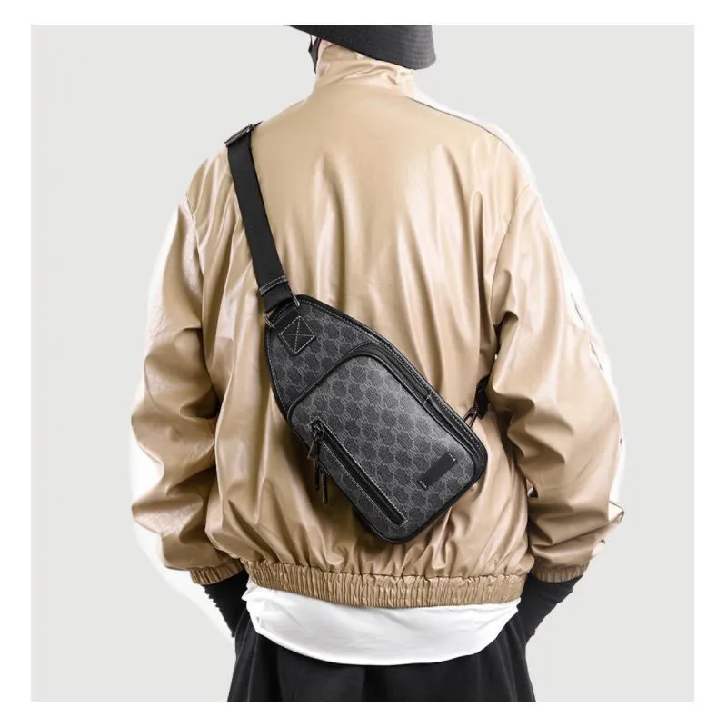 Bolsas de mensajero de moda de moda bolsos a cuadros bolsos de hombro Cross Pu Cuero bolso de cuero para machos negros solteros mochila para niñas B229s