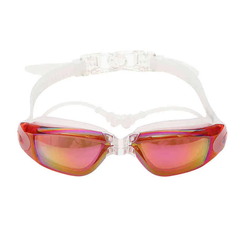 Optical Swimming Goggles Men Women Myopia Pool Earplug Professional Waterproof Swim Eyewear Prescription Adult Diving Glasses Y220428