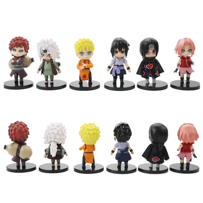Set Anime Figuur Kakashi Sasuke Sakura PVC Actie Figuur Figurines voor decoratiecollectie Geschenk speelgoed 220520