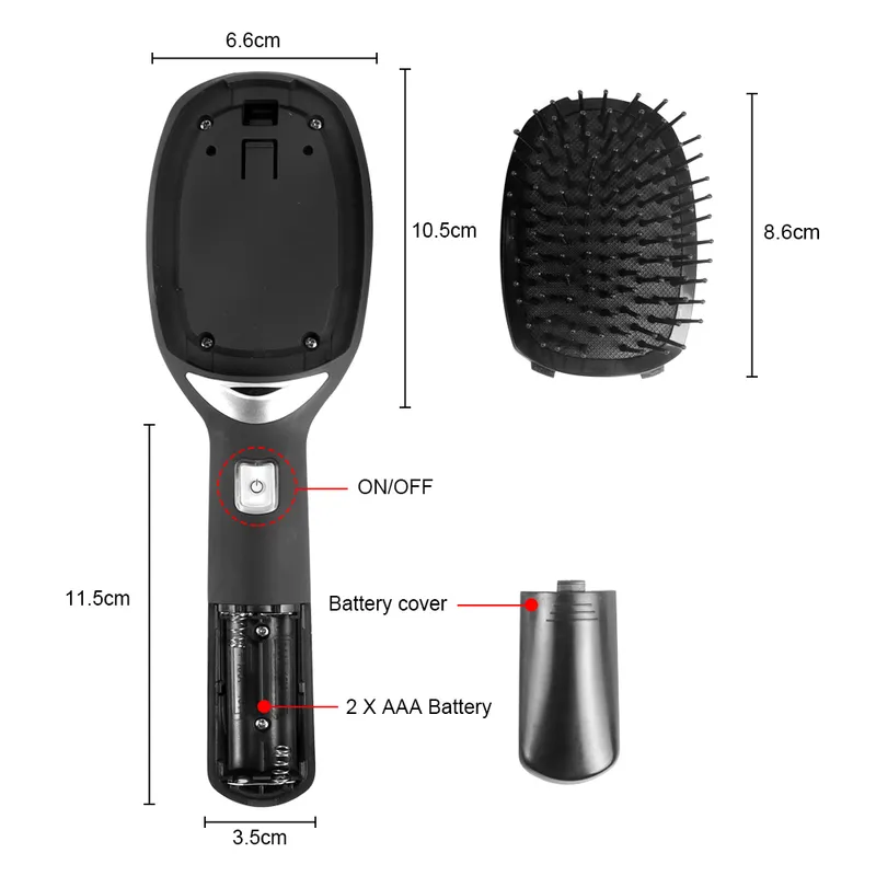 Ionic Hairbrush Portable Electric Ionic Hair Comb Anti-static Anti Frizz Negative Ions Scalp Massage Comb Hair Styling Tool 220606