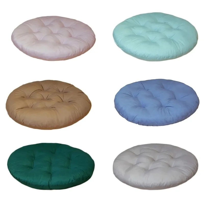 40cm Round Seat Cushion Decorative Indoor Outdoor Solid Color Thick Chair Pad Home Office Car Sofa Tatami Floor Pillow 220402