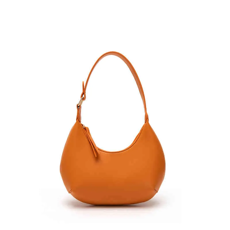 Новая сумка Женский дизайн меньшинства простой полумесяц слинг одно плечо сплошной цвет нерегулярный универсальный ручной ussions_cjb4