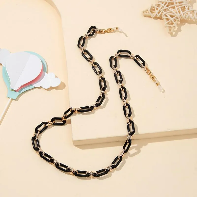 Pendant Necklaces Mask Glasses Chain Acrylic Metal Fashion Temperament Rope Anti-lost NecklacePendant286M