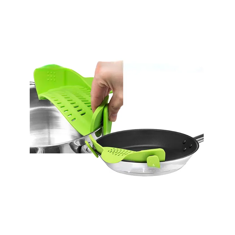 Silicone Cuisine Passoire Clip Pan Drain Rack Bol Entonnoir Riz Pâtes Légumes Lavage Passoire Drainage Excès de Liquide Univers 220727