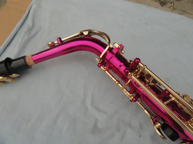 Европейский высококачественный эб альт -саксофоновый порошковая краска с золотой e Flat Professional Alto Saxophone музыкальный инструмент