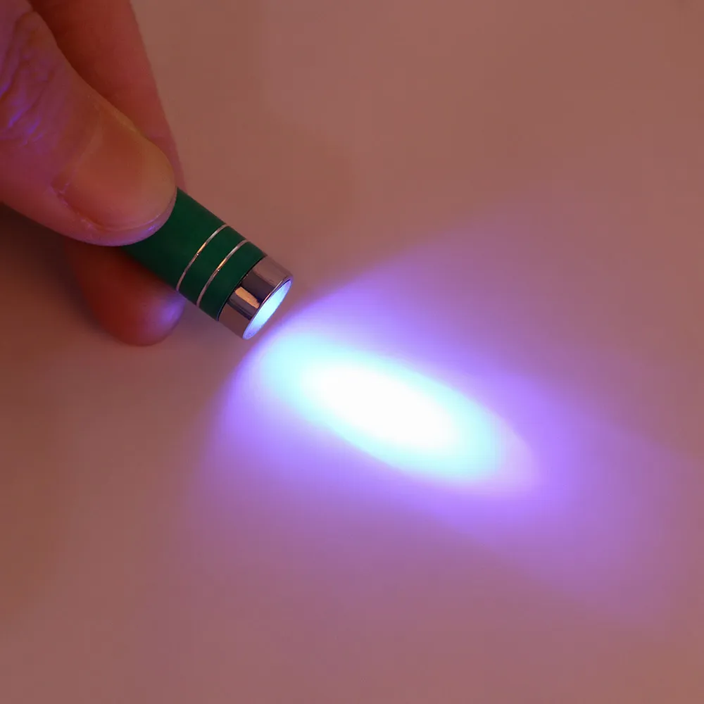 Çok Fonksiyonlu Taşınabilir Mini LED El Flashlight Anahtar Zincir Alüminyum UV Işık Para Birimi Dedektörü Lambası Anahtar Zincirleri Meşale Pilli
