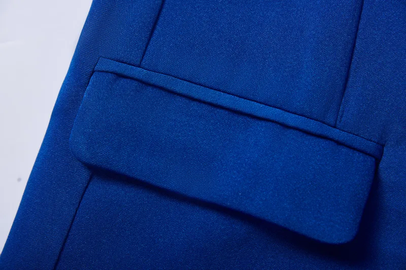 Mannelijke trouwjurk Royal Blue Herenpakken Blazer Suits Avond Club Suit 2 Stuks jas + Broek 220409