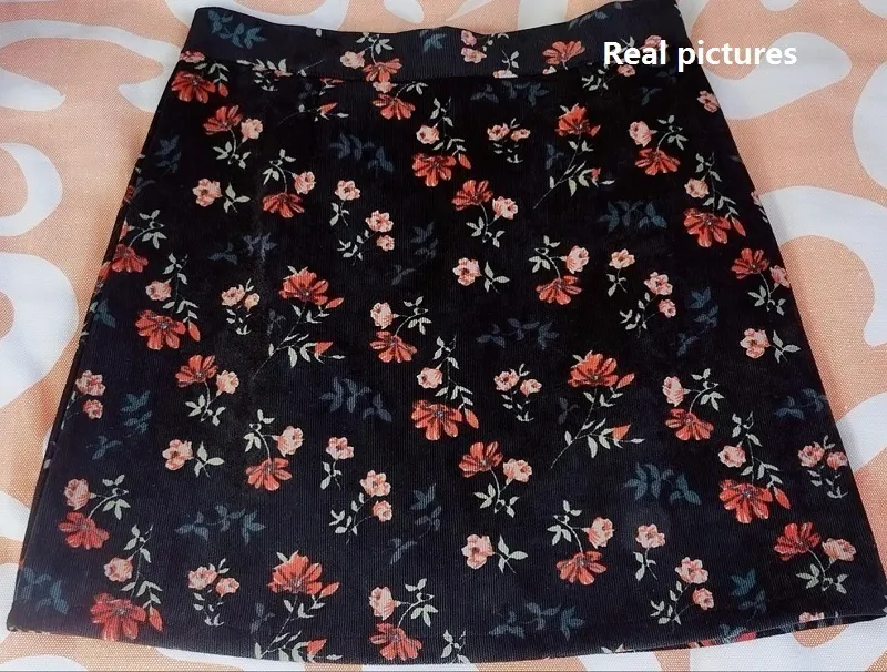 Design Sense Retro Floral Short Skirt Autumn e Winter Fashion Skyt Women 220611