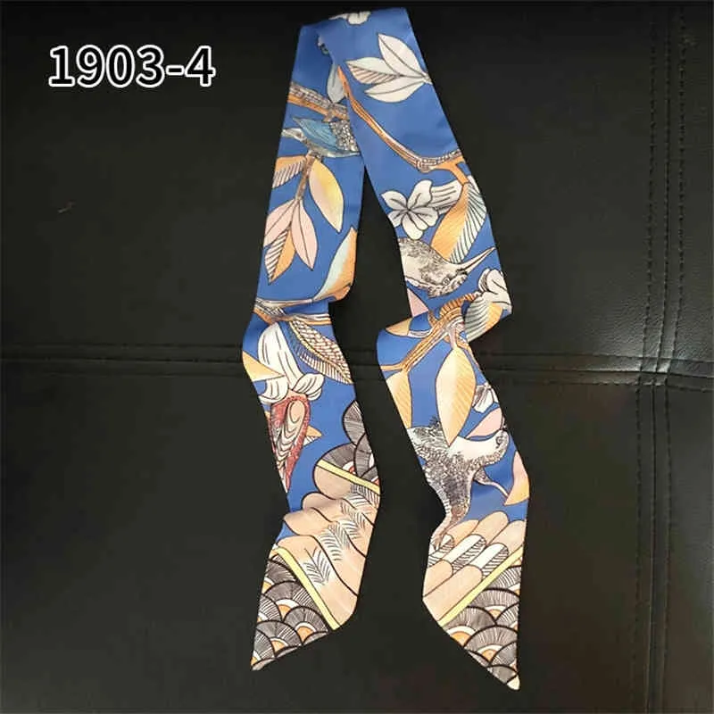 Design di lusso moda multifunzione borsa legata avvolgere turbante da donna sciarpa da polso piccola fascia in seta BS03