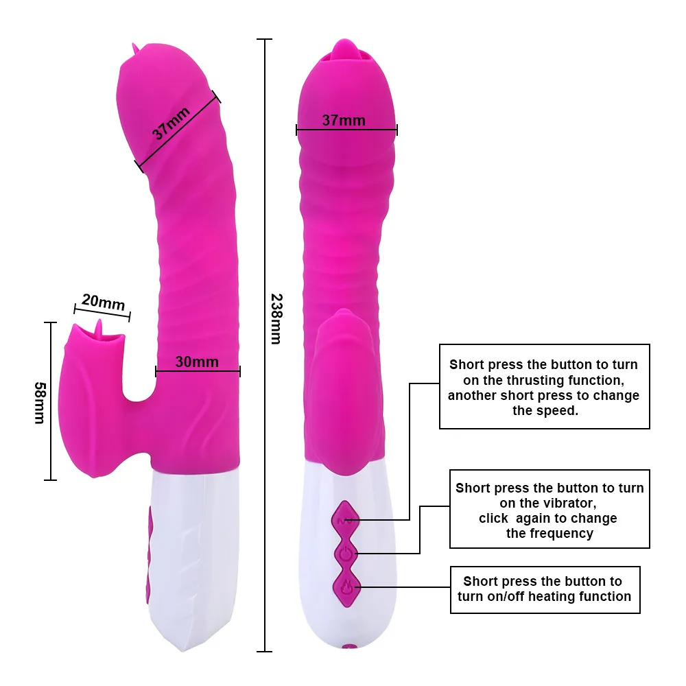 G Spot Clitoris estimulador de estímulo aquecível vibrador telescópico Toys sexy para mulheres Dildon Dildo Wand Shop