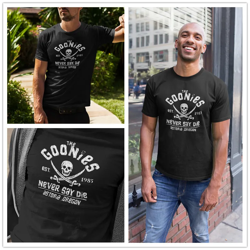 Goonies T-shirt Goonies t-shirt kortärmad grafisk tee-skjorta kul 100 procent bomullsstrand manlig stor tshirt 220513