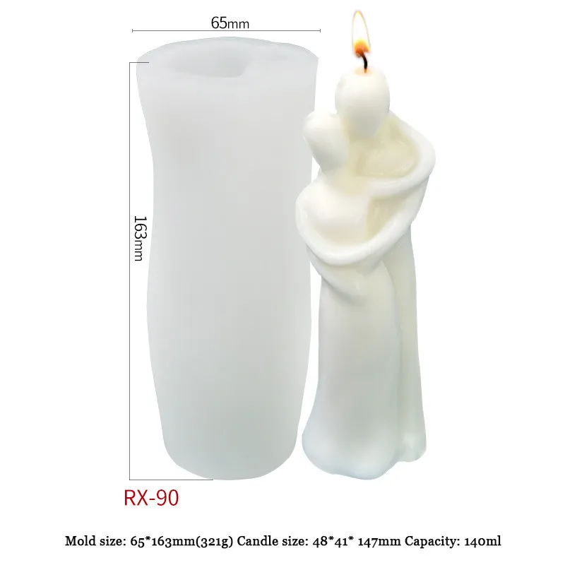 Vita Serie Stampo Madre e Bambino Silicone Artistico Corpo Umano Resina Epossidica Stampo Candela Decorazione Domestica 220629