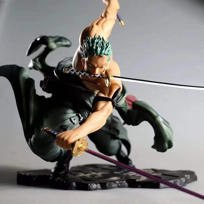 Roronoa Zoro Anime Statue PVC Action Figure Figury Model Toys Prezent 10cm 220802