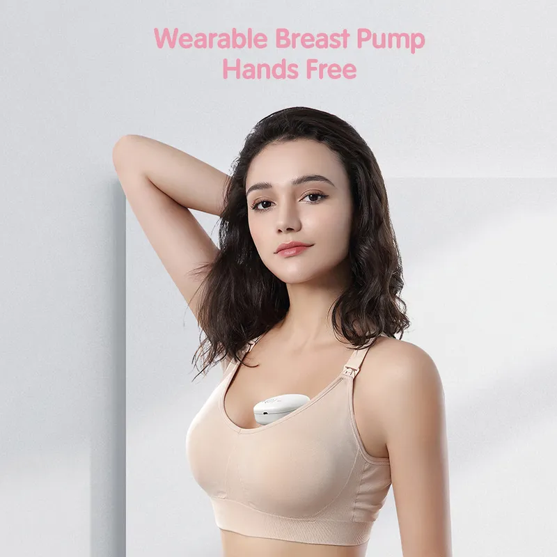 YOUHA Wearable Hands Free Electric Portable Wearable Breast Cup 8oz/ 240ml BPA-free 3 Modes 9 Suction Levels 220524