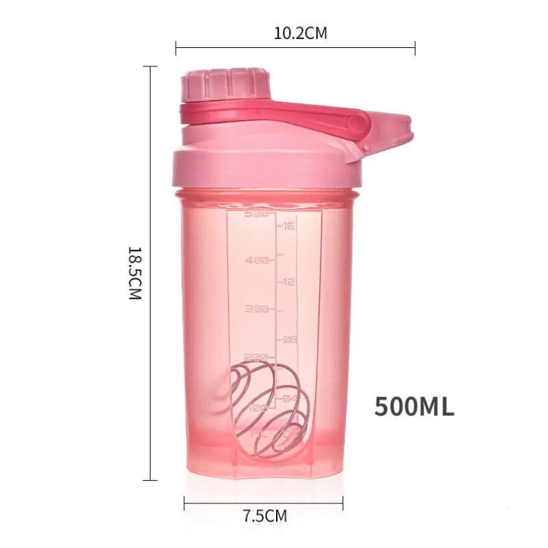 Bottiglia d'acqua erbe da 500 ml bevande a prova di plastica Sport shaker shaker shaker drinkware un 220714 gratuito