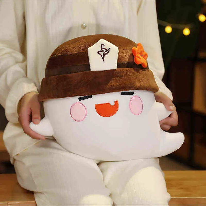 ホットゲームキャラクターGenshin Impact Hutao Plush Pillow Pop Anime Ghost Cosplay Cartoon Accessories Props Creative Gifts Present J220704
