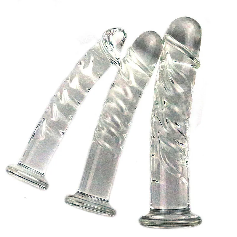 Crystal Glass Dildo Butt Plug Realistic Penis Anal Dildos for Women G-spot Stimulate Sexy Toys Female Masturbators Dilldo