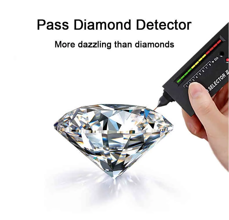 14 K Beyaz Altın Gerçek Gra Moissanite Kadınlar için 925 Ayar Gümüş 05CT Lab Diamond Kolye Güzel Takı