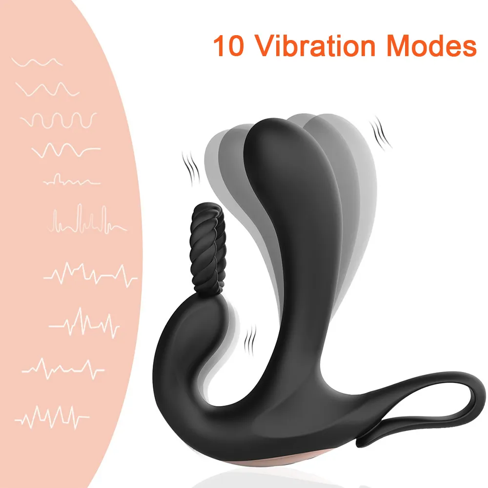 VETIRY 10 velocità vibratore massaggio prostatico silicone giocattolo anale sexy uomo butt plug prodotti la masturbazione maschile