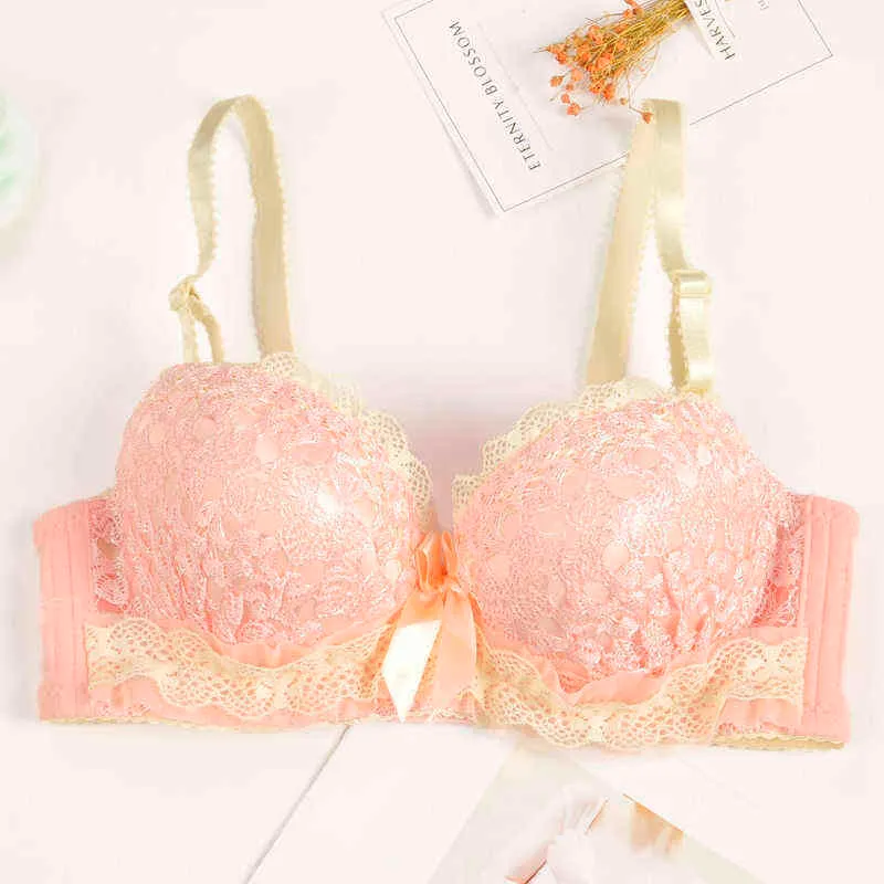 Mädchen Günstige Bh Sexy Frauen Spitze Ungefüttert Klammer Push-Up Bh Brasserie Unterwäsche Bhs Dessous Dessous Bralette Für Frauen L220726