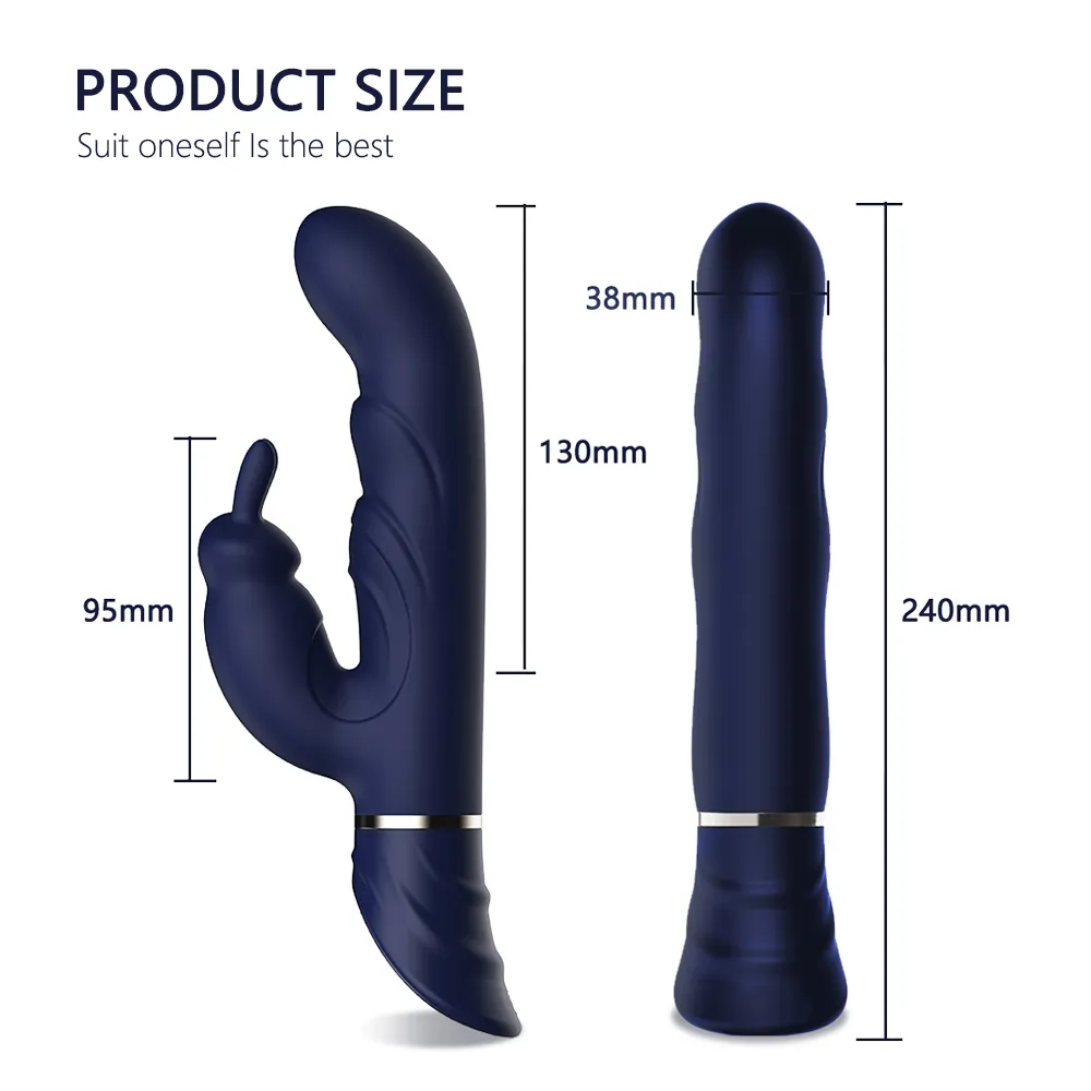 Vibratore del coniglio G Spot Dildo Giocattoli sexy donne Adulti 9 Modalità di vibrazione Impermeabile Bunny Clitoral Vibrating Personal