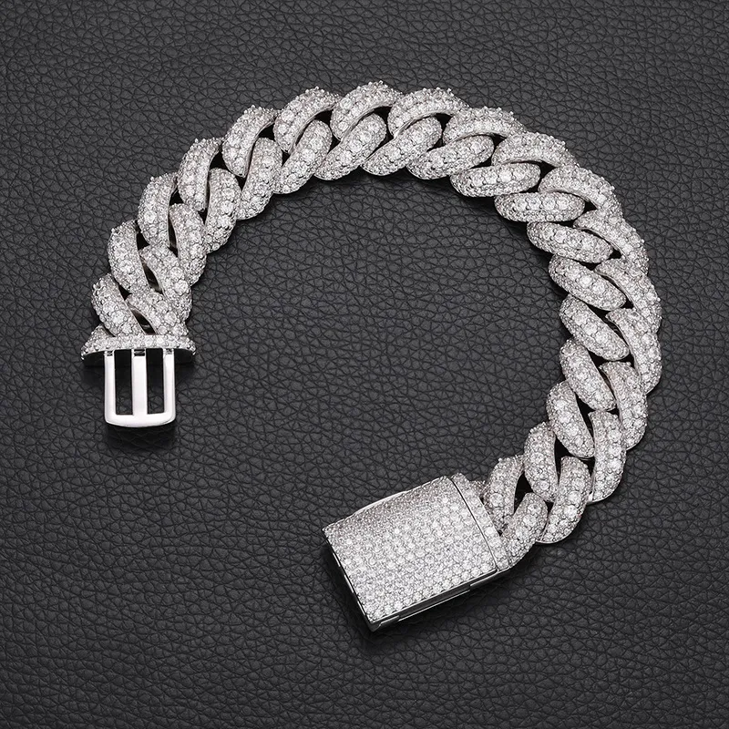 Gold Plated CZ 18mm 16 18 20 22 24inch Cuban Chain Necklace 7 8inch Bracelet Fashion Jewelry For Men Women233H