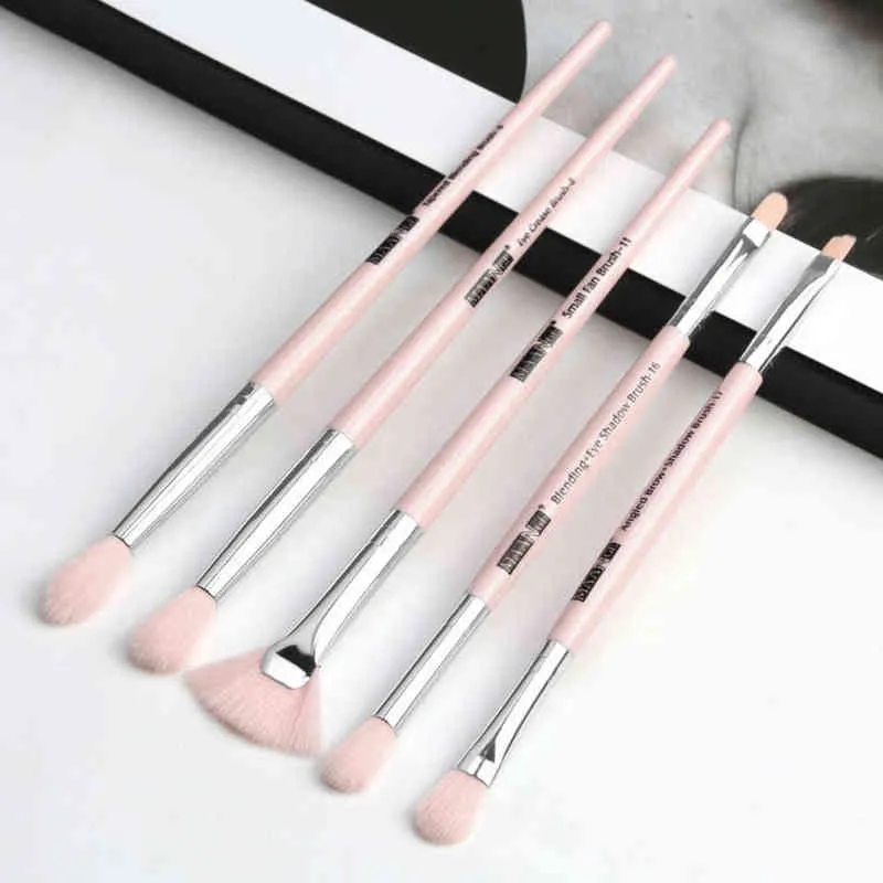 NXY Makeup Brushes 5 st Set Eyeliner Eyelash Eye Shadow Läppborste Kosmetisk Make Up Tool Kit 0406