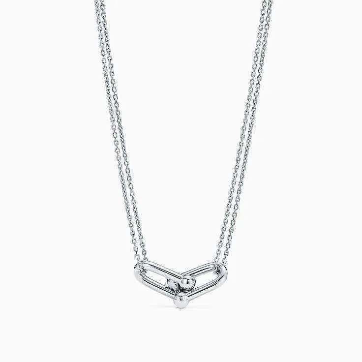 Frauen Halskette S925 Sterling Silber U Form Kette Mode Charme Roségold Anhänger Halskette Geschenk für Familie und Freunde G220614