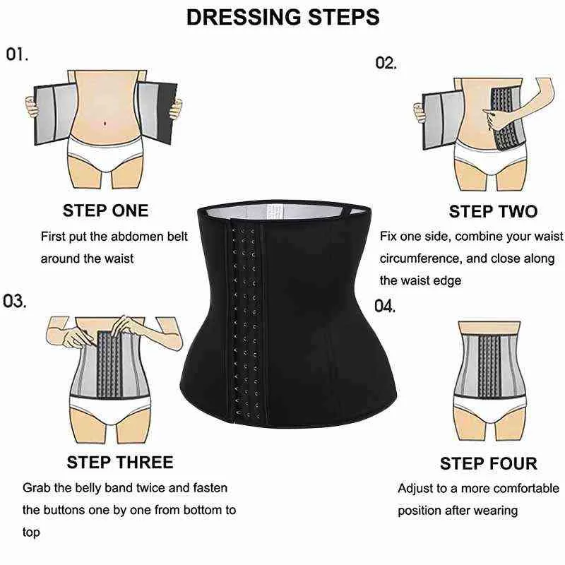 Slimming Tummy Trimmer midjetränare Thermal Pu Silver Shapewear Women Sport Belt XXS XS Corset Neoprene Body Shaper Strap L220802