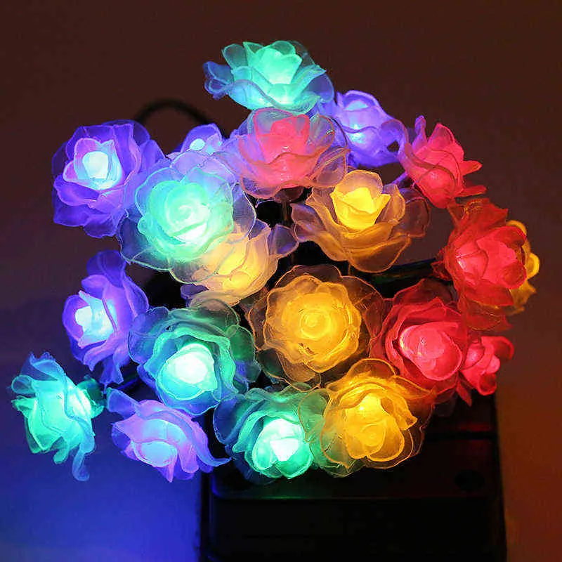 حبال الطاقة الشمسية Light M M M Snowflake Flower LAMP SOLAR LED LED String Fairy Light