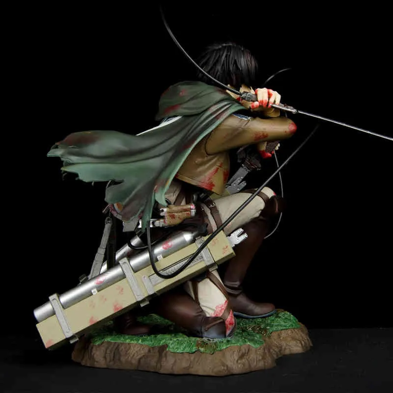 Ataque de anime de 18 cm a la figura del titán Artfx J Levi Fortitude Ver Action Rivaille Ackerman Heichov Sargento Mayor Figurine389675555