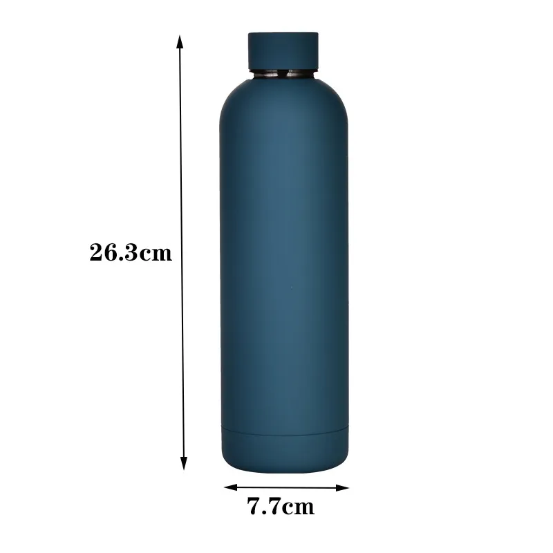 750ml Insulated Cup Double-layer Stainless Steel Vacuum Flask Thermos Water Bottle Large-capacity Outdoor Sports Tumbler F0512