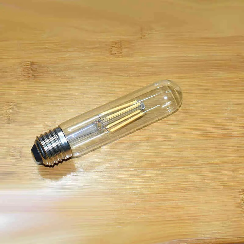 120V Dimmable T30 Bulb Lamp 3000K 4000K 6000K Depth Dimming Slim Tubular LED Filament Edison Style 4W 6W Shop Light Decoration H220428