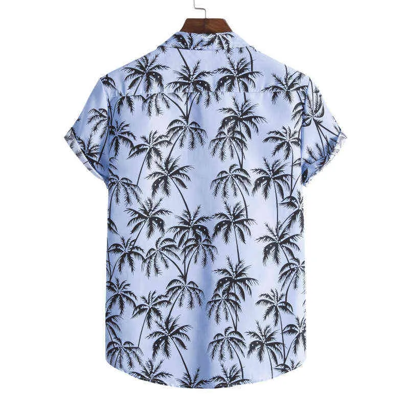 Weiß Floral Print Kurzarm Hawaiian Shirt Männer 2022 Marke Neue Sommer Strand Aloha Shirts Männer Casual Harajuku Chemise Homme l220704