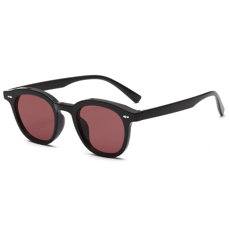 Óculos de sol Evove Vintage Masculino Mulheres Ovais Óculos de Sol para Homens Steampunk Retro Eyewear Red Tortoise Pequeno Rosto Estreito GogglesSunglas165I