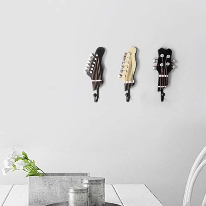 set Creative Resin Hook Guitar Head Shaped Hanger Key Clothes Hat Coat Towel Wall Holder Home Kitchen Storage Tools 220527