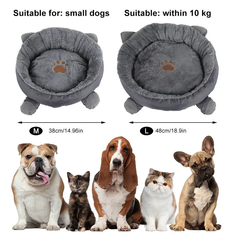 PET猫犬豪華なベッドハウスのバスケットマット暖かいSラウンジャーパニエ睡眠Products S Cama Para Gato 220323