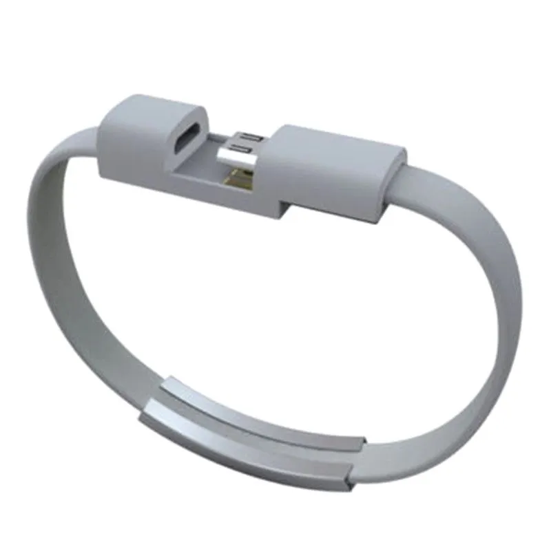 Armband USB Schnellladedatenkabel Tragbares Micro V8 Typ C Ladegerät Drahtkabel für Samsung HUAWEI Xiaomi