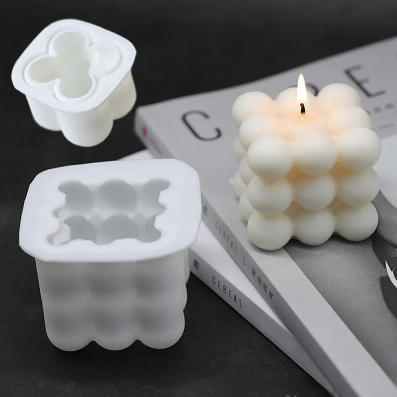 DIY 3D handgemachte Aromatherapie Sojawachs Silikon Gips Kerzen Form UV Epoxidharz Seifenformen 220629