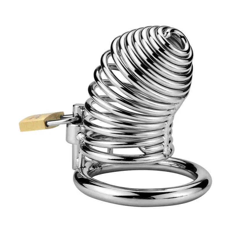 NXY Chastity Device Male Metal Stainless Steel Cb Lock Bird Cage Confinement Jj Chicken Screw with Interest 0416