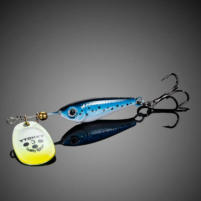 Esche da pesca con spinner in metallo rotante 11g 15g 20g Paillettes Iscas Esche rigide artificiali Crap Bass Pike Treble Hook Tackle 220726